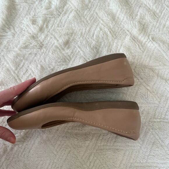 Naturalizer Beige Nude Leather Ballet Flats - Picture 7 of 10
